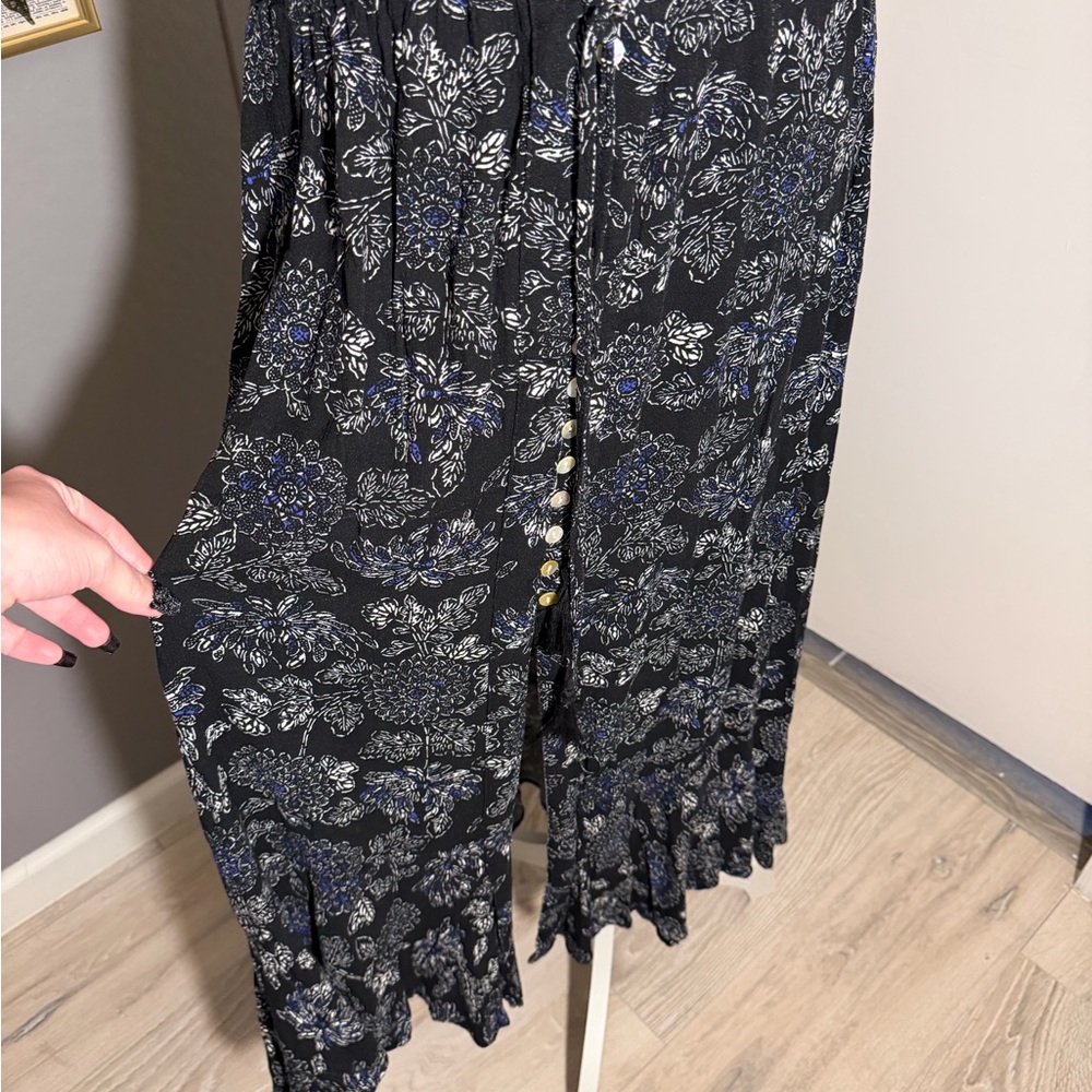 Rachel‎ Zoe Black and Blue Patterned Maxi Skirt - Picture 6 of 6
